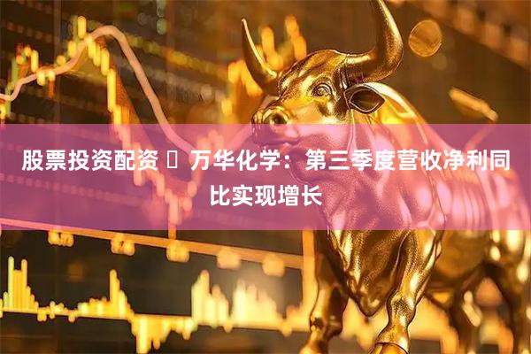 股票投资配资 ​万华化学：第三季度营收净利同比实现增长